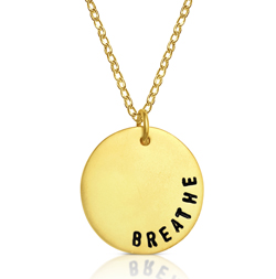 breathe gold necklace from gogh jewelry design