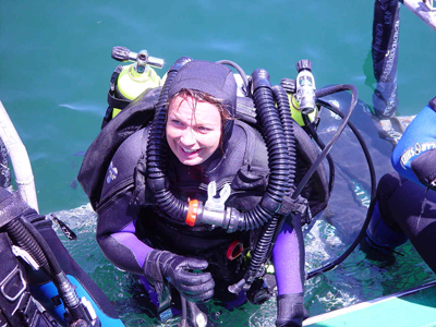 Miss Scuba diving in California