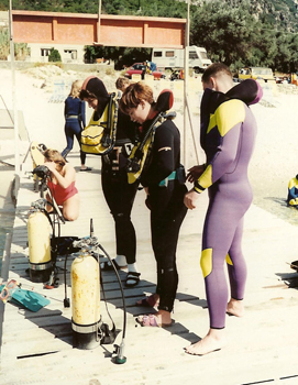 Miss Scuba diving in Corfu