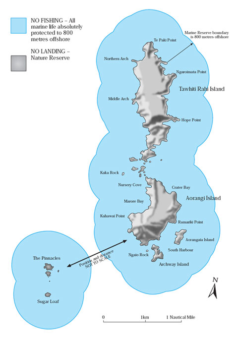 Map of the Poor Knights Islands