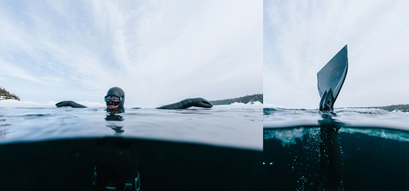 Freediving Under the Ice with Magali Cote