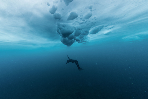 Freediving Under the Ice with Magali Cote