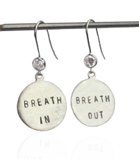 breath in breath out earring